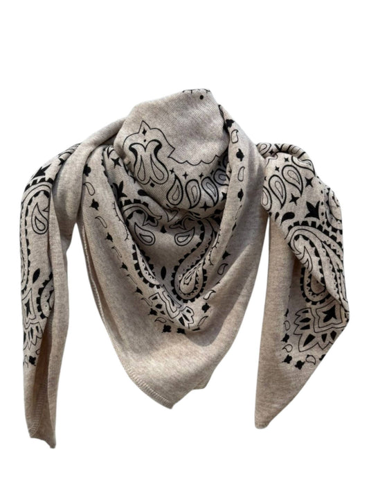 Écharpe bandana beige